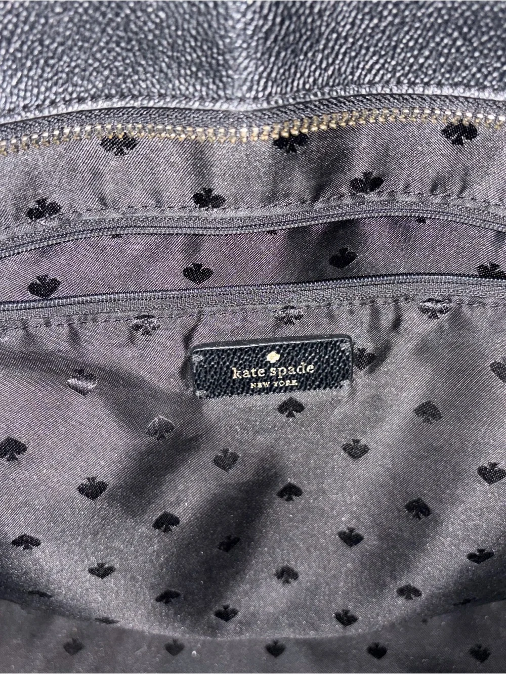kate spade Black Pebbled Leather Tote